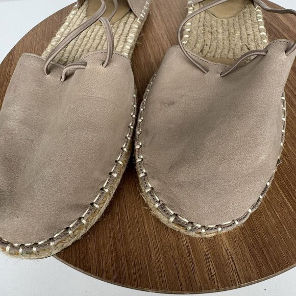 Eileen Fisher Beige Suede Espadrille Flats Womens Shoes Size 9 - Picture 6 of 8